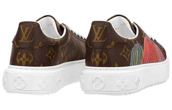 Кроссовки x yk academy time out sneakers 'brown monogram with icons' Louis Vuitton, коричневый — фото 4
