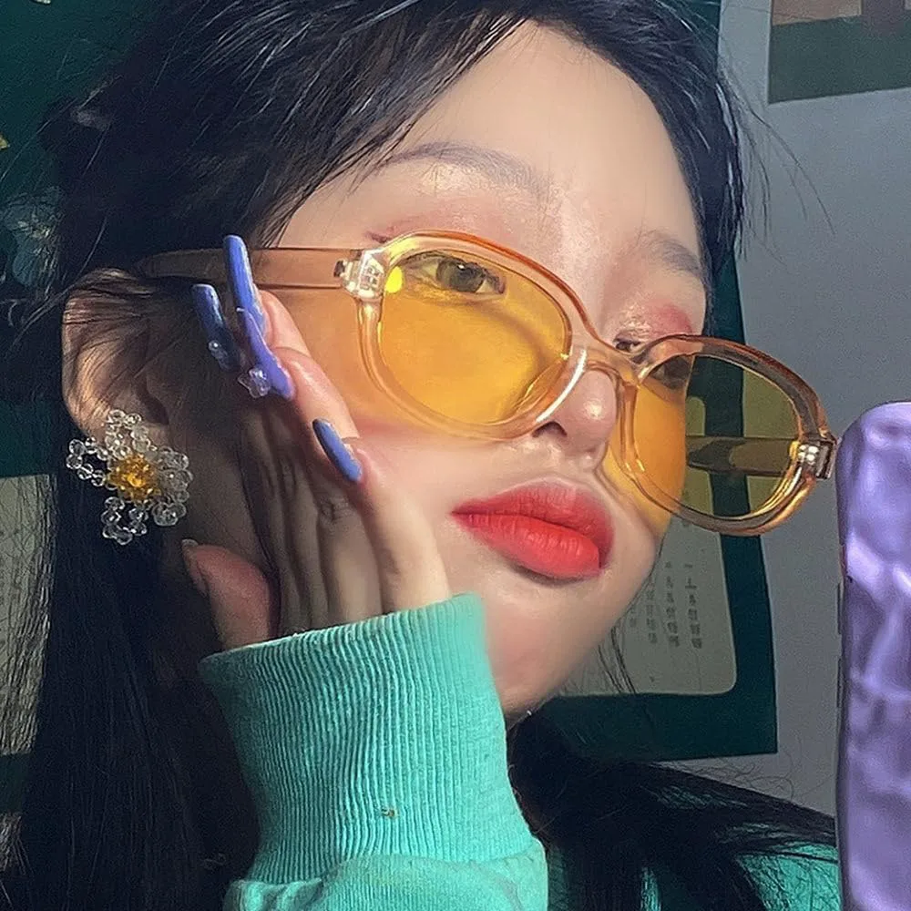 

Солнцезащитные очки LVTFCO для мужчин и женщин, модные, овальной формы, для активного отдыха, защита от ультрафиолета UV400, прозрачно-серые, Transparent Gray