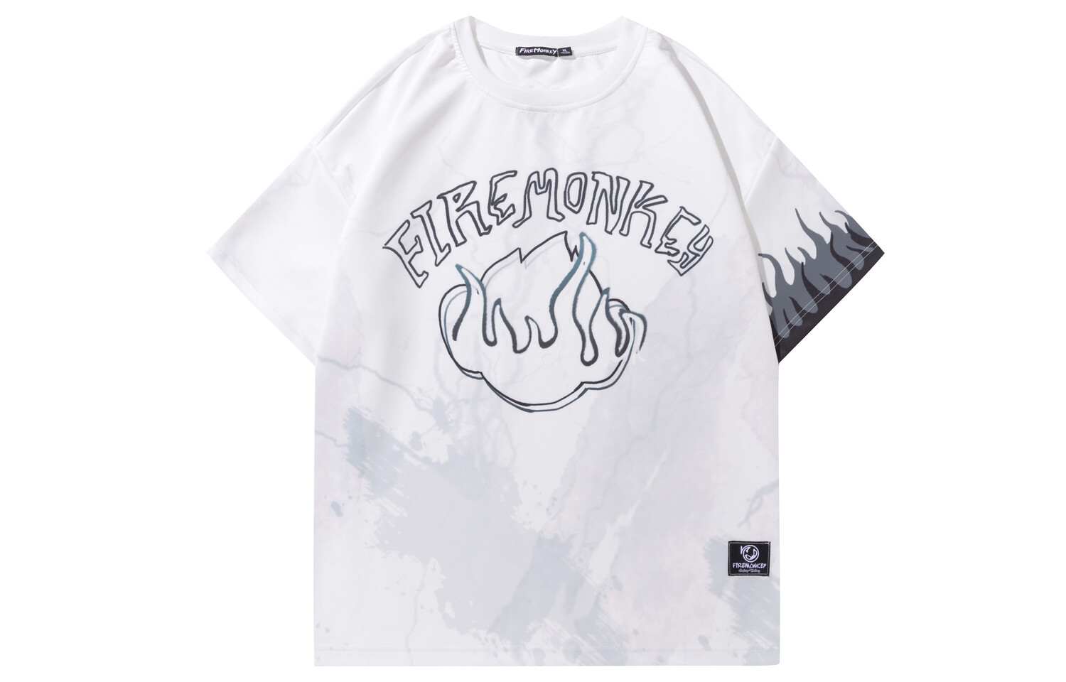 

Fire Monkey Футболка унисекс FireMonkey, Белый/Серый