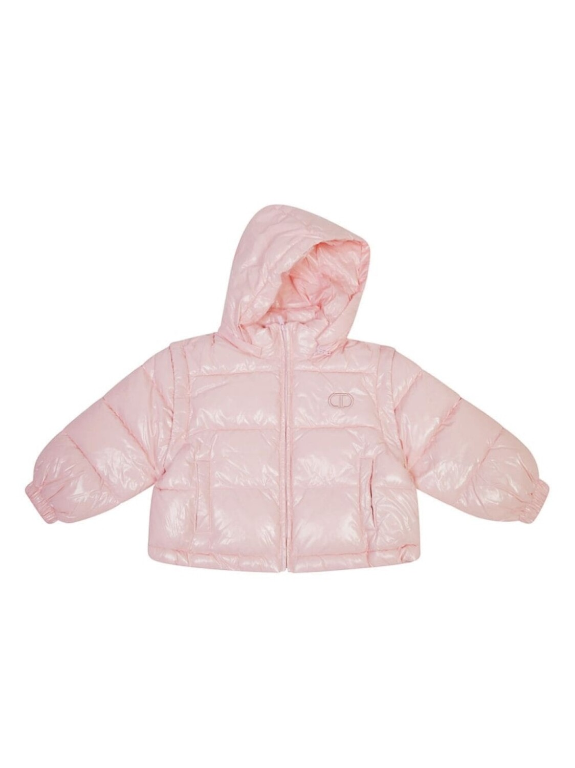

TWINSET Детская стеганая куртка с вышитым логотипом Twinset Kids, розовый