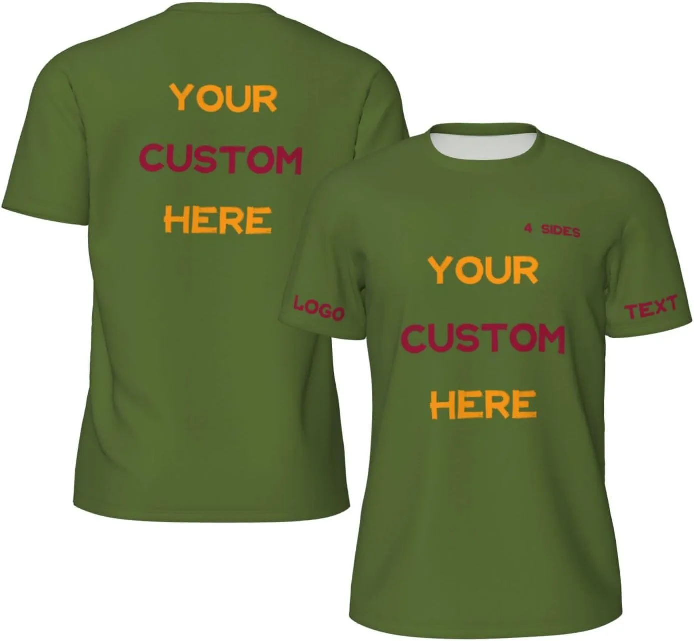 

Футболка Custom с принтом на 4 сторонах
