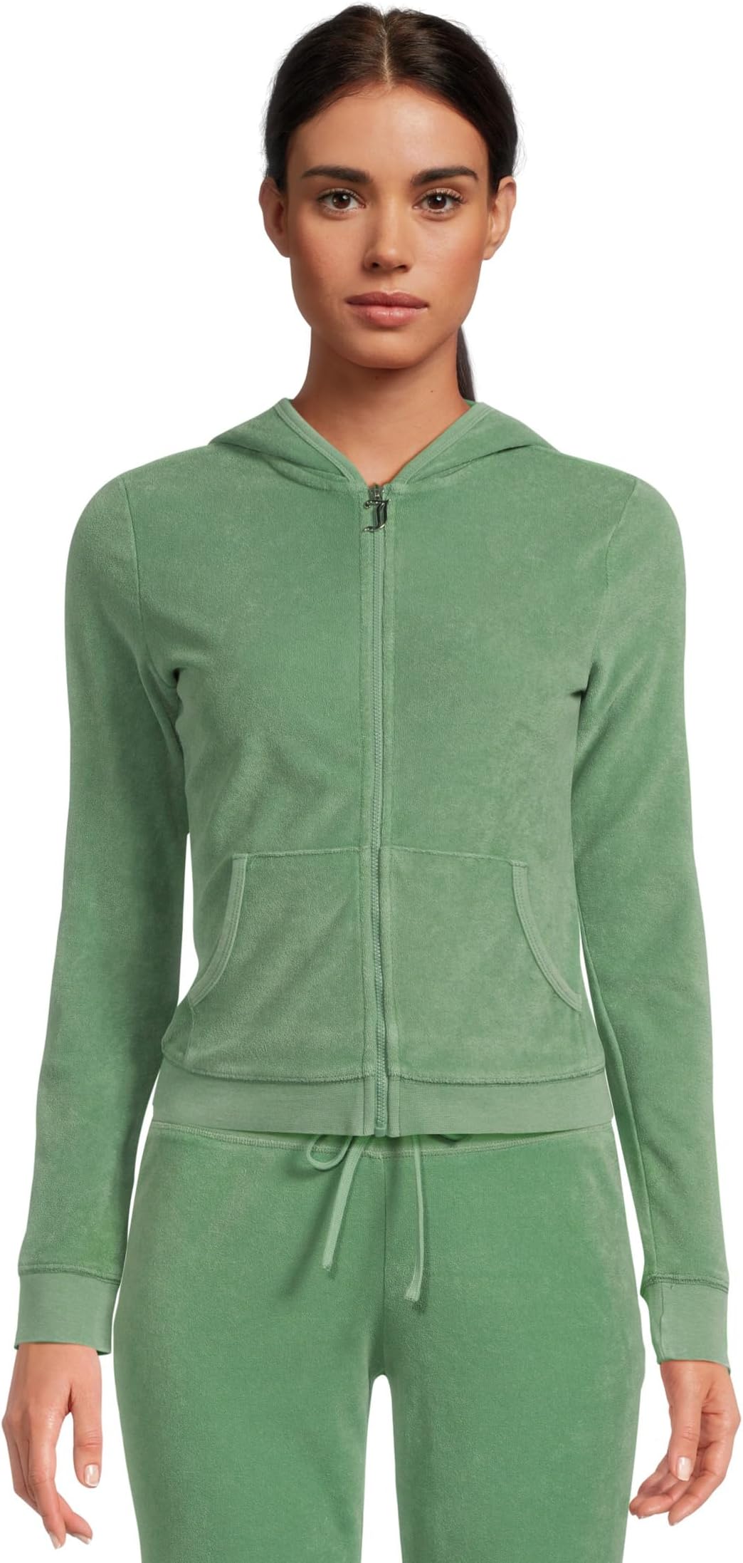 

Куртка Juicy Couture Washed Towel Terry Heritage Jacket With Graphic, цвет Kiwi