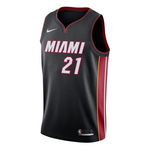 

Футболка icon edition nba team limited jersey sw fan edition miami heat 21 black Nike, черный