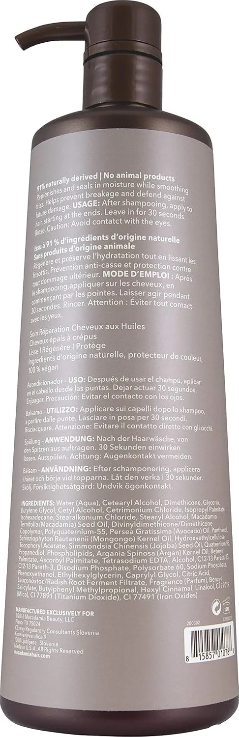 Кондиционер Macadamia Professional Ultra Rich Moisture для глубокого увлажнения сухих вьющихся волос, 1000 мл — фото 2