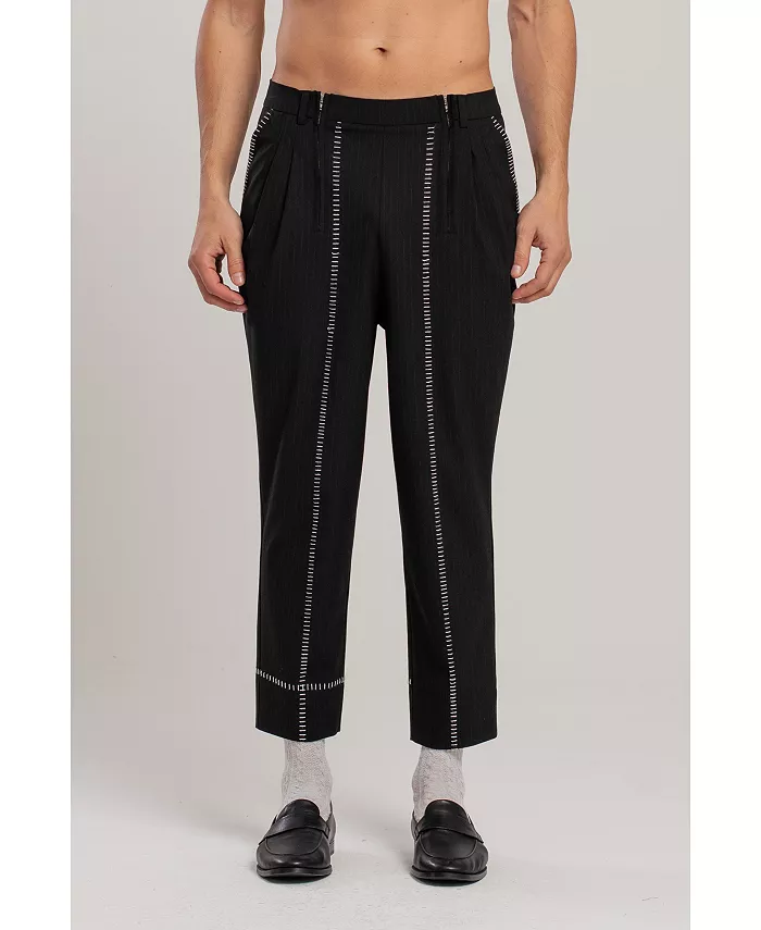 

Мужские брюки Free Heaven с полосками и двумя молниями PCFG, черный