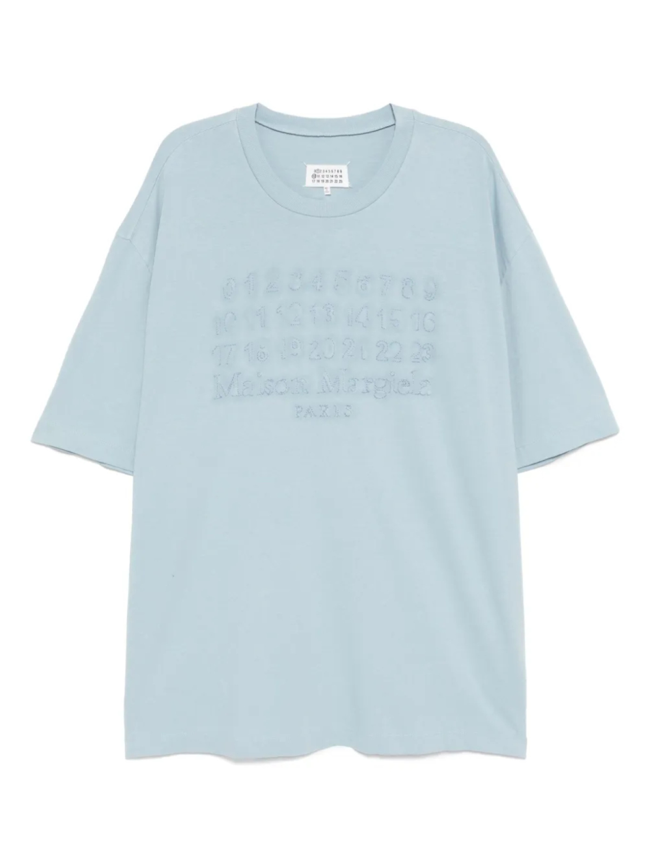 

Maison Margiela футболка с вышитым логотипом, синий