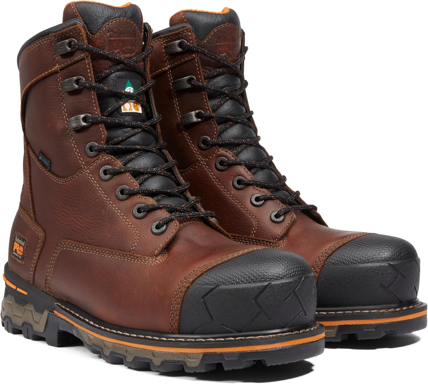 Timberland PRO мужские промышленные ботинки Boondock 8" с композитным мыском, устойчивые к проколам и водонепроницаемые, Brown — фото 2