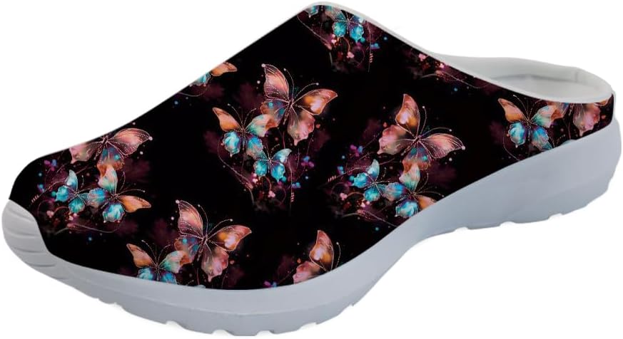 

Кроссовки Forchrinse Native Indian Aztec Hippie Mandala для мужчин, прогулочные мулы; женские слипоны, садовые сабо, тапочки с открытой пяткой, обувь для дома и ухода, Art Butterfly