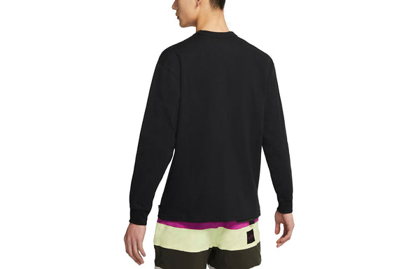 Футболка sportswear max 90 embroidered logo pocket long sleeves black Nike, черный — фото 2