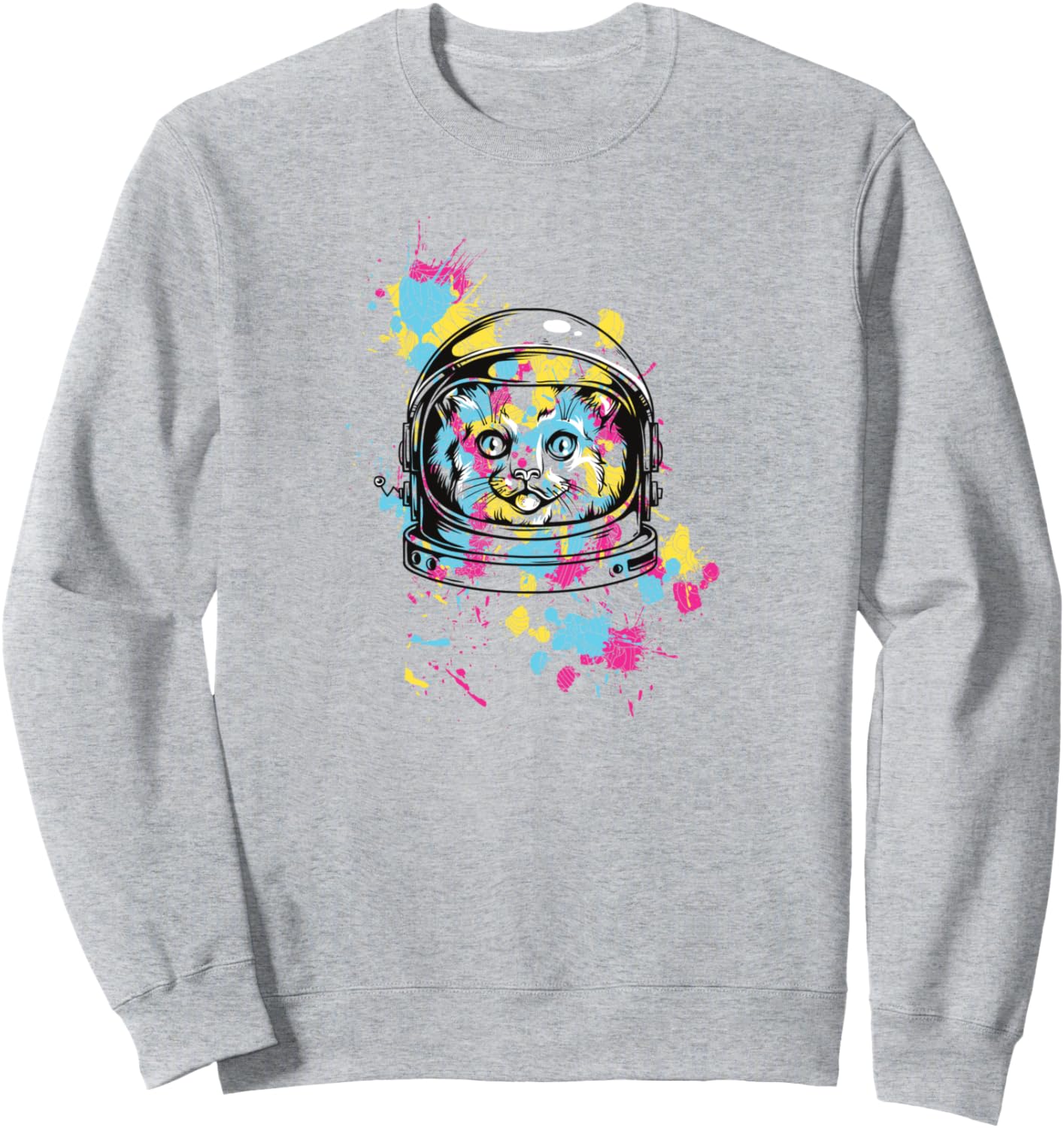 

Толстовка с изображением кота-космонавта Astronaut Space Cat, серый