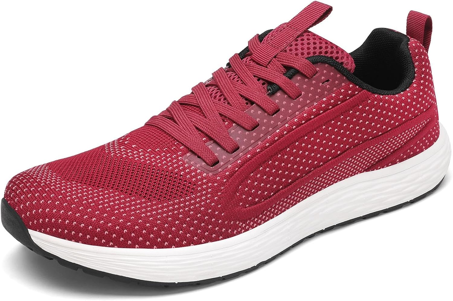 

Мужские кроссовки с широкой носковой частью для ходьбы, легкие, дышащие, без шнурков, для бега по дороге, тенниса и тренажерного зала Geococcyx, красный