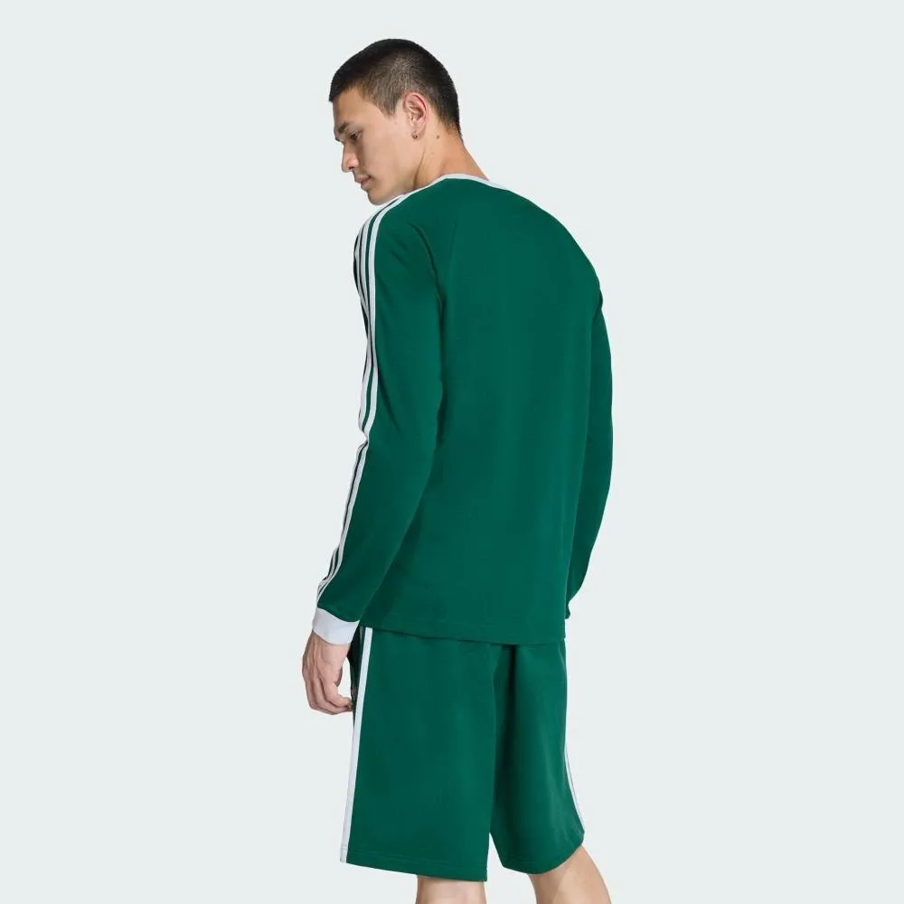 Футболка с длинным рукавом с тремя полосками Adidas, green — фото 2