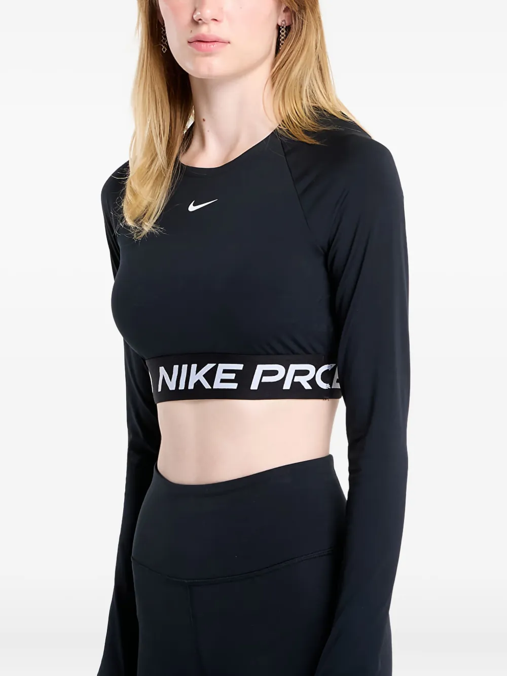 Профессиональный лонгслив Nike, черный — фото 4