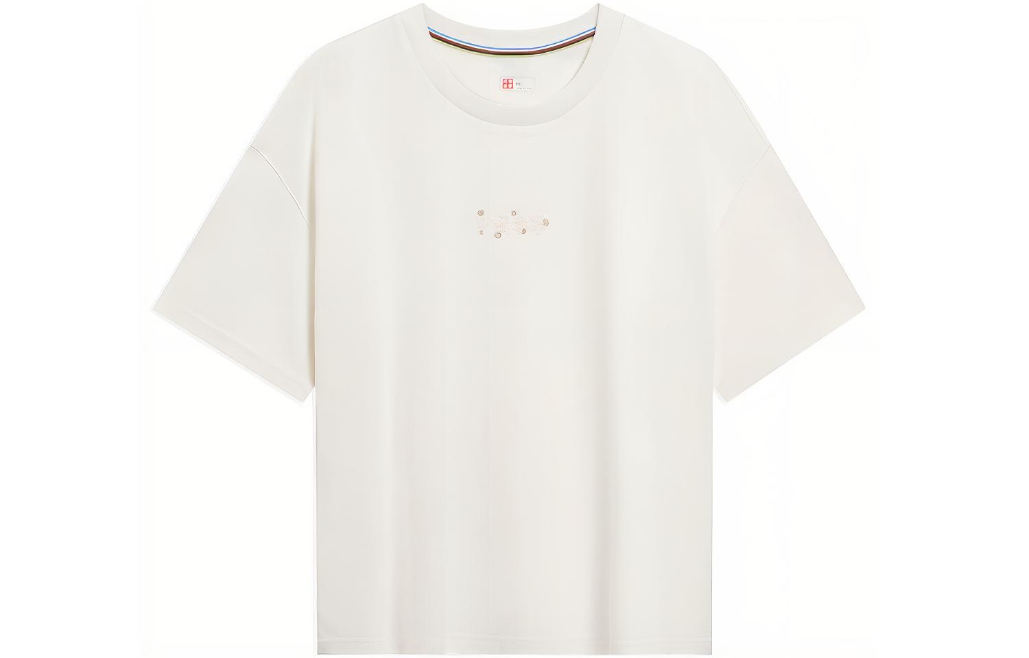 

LiNing Футболка женская с коротким рукавом реглан цвета ivory, Бежевый, LiNing Футболка женская с коротким рукавом реглан цвета ivory