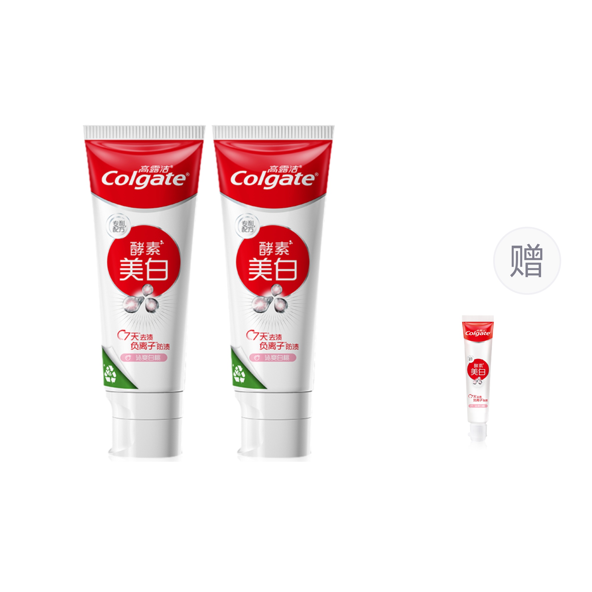 

COLGATE Отбеливающая зубная паста с ферментами для очистки, свежести дыхания и удаления пятен с зубов 80г*2