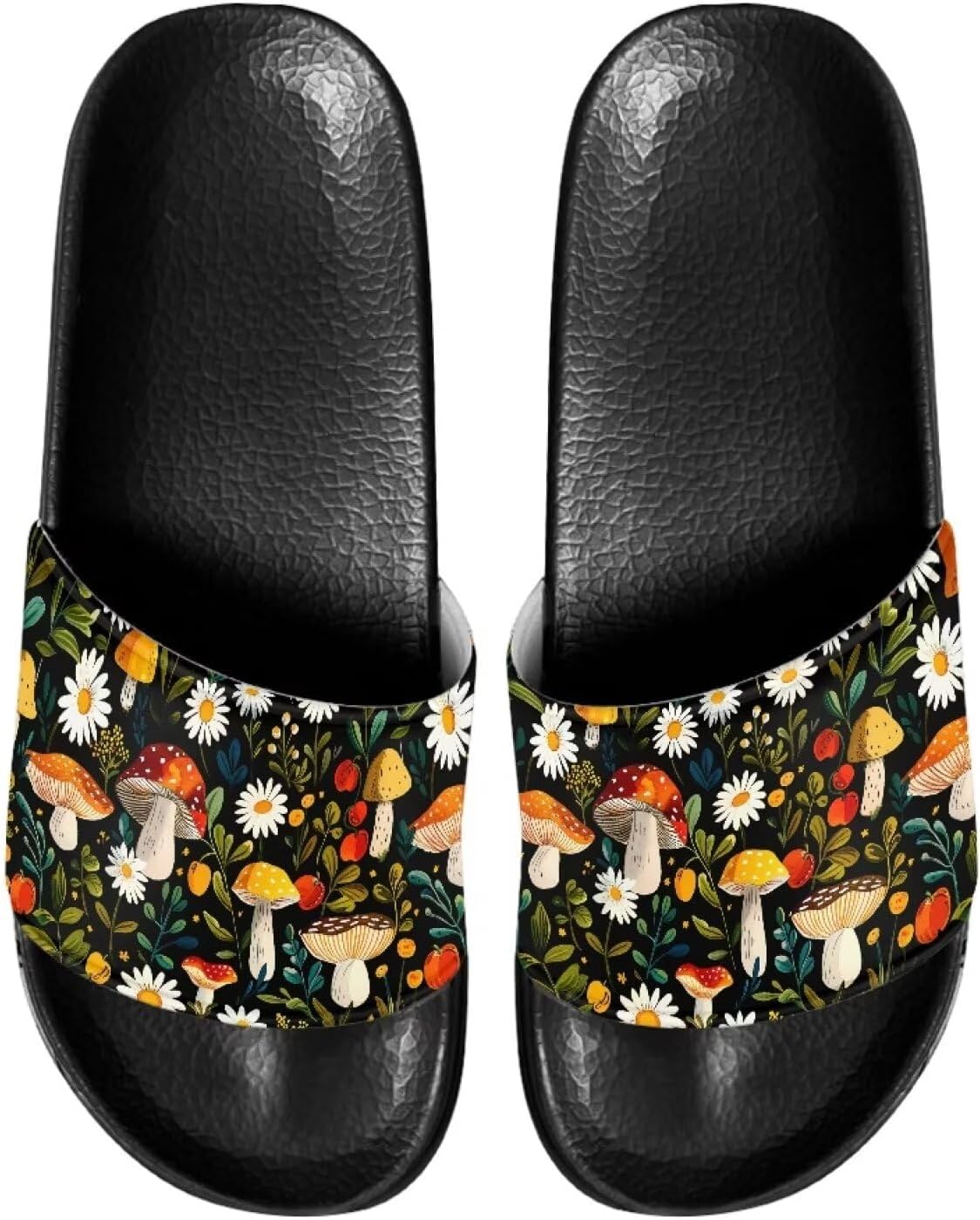 

Женские сандалии JUDENTIDOS с необычным дизайном, сандалии с мягкой подошвой, открытым носком, противоскользящие, на одной полоске, Mushroom Floral