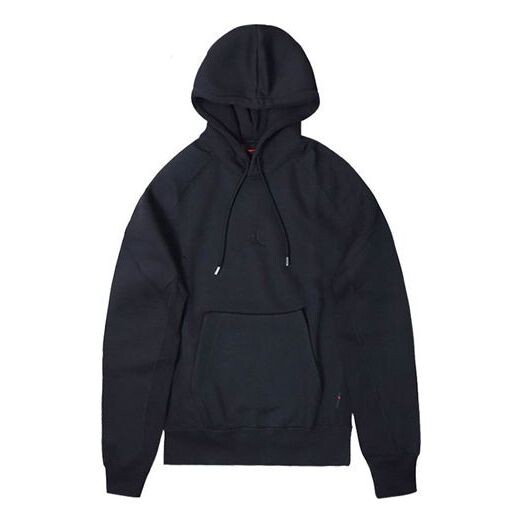 

Толстовка Air Jordan Embroidered Fleece Lined Drawstring Pullover Black, черный