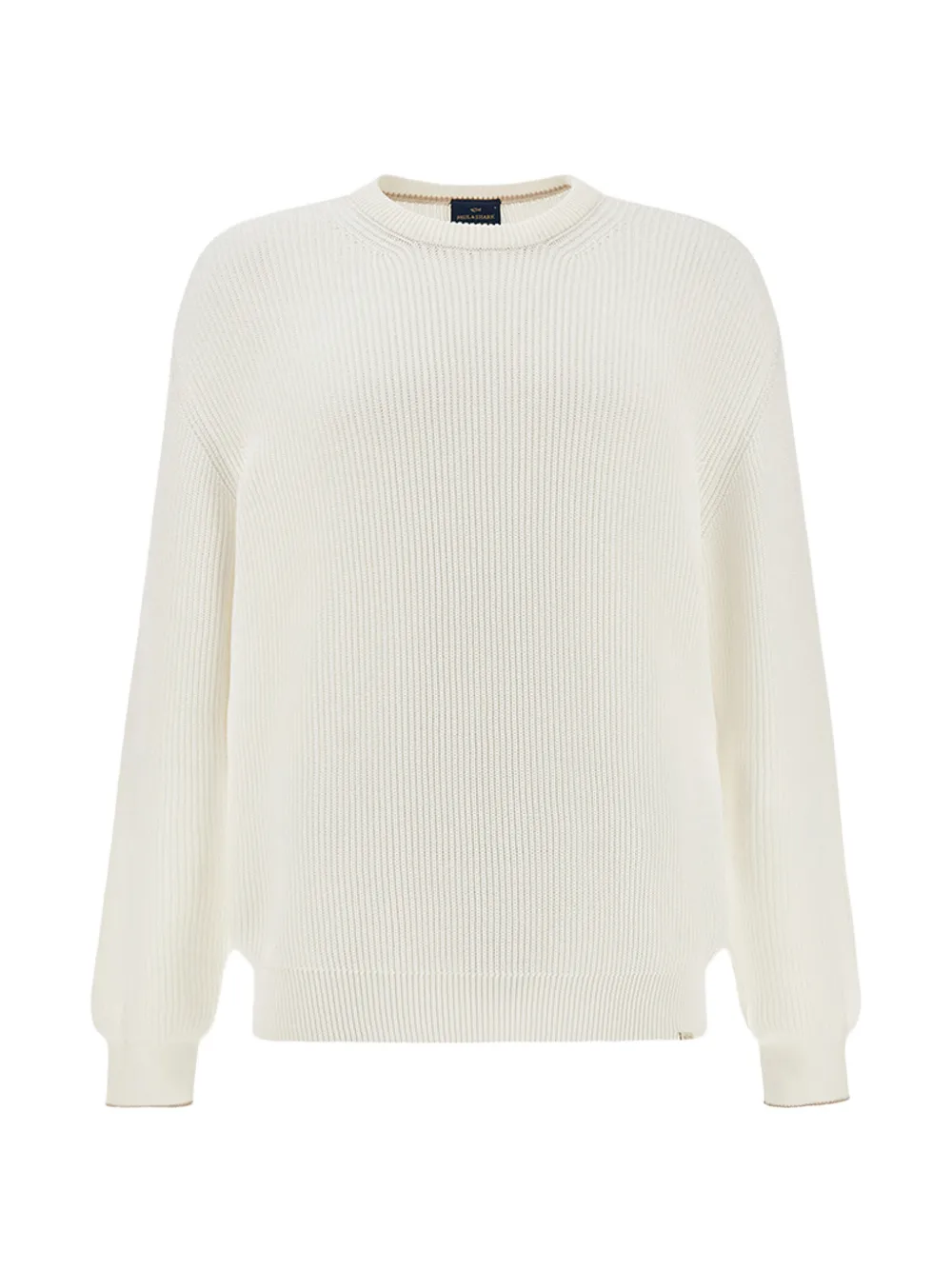 

Хлопковый свитер с круглым вырезом Paul & Shark, белый