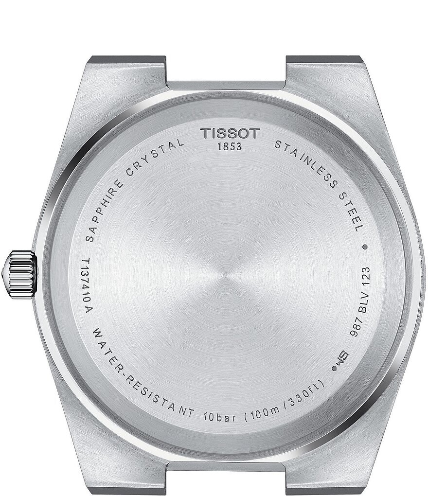 

Мужские кварцевые аналоговые часы Tissot Prx с браслетом из нержавеющей стали, серебро