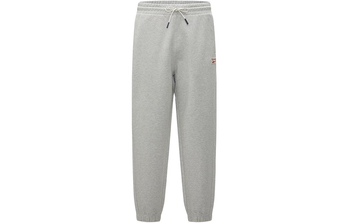 

Reebok Трикотажные спортивные брюки унисекс светло-серого цвета