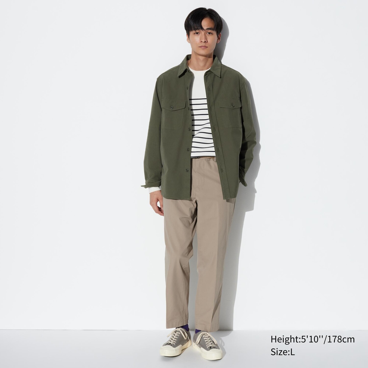

Брюки UNIQLO Smart из хлопка, бежевый