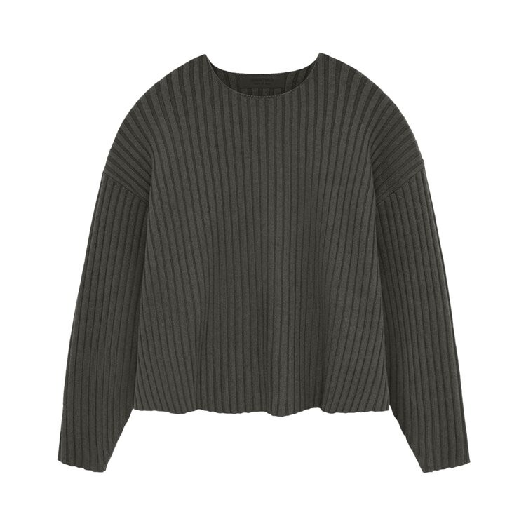 Свитер Fear Of God Essentials Fear of God Essentials Raw Neck 'Ink', черный — фото 2