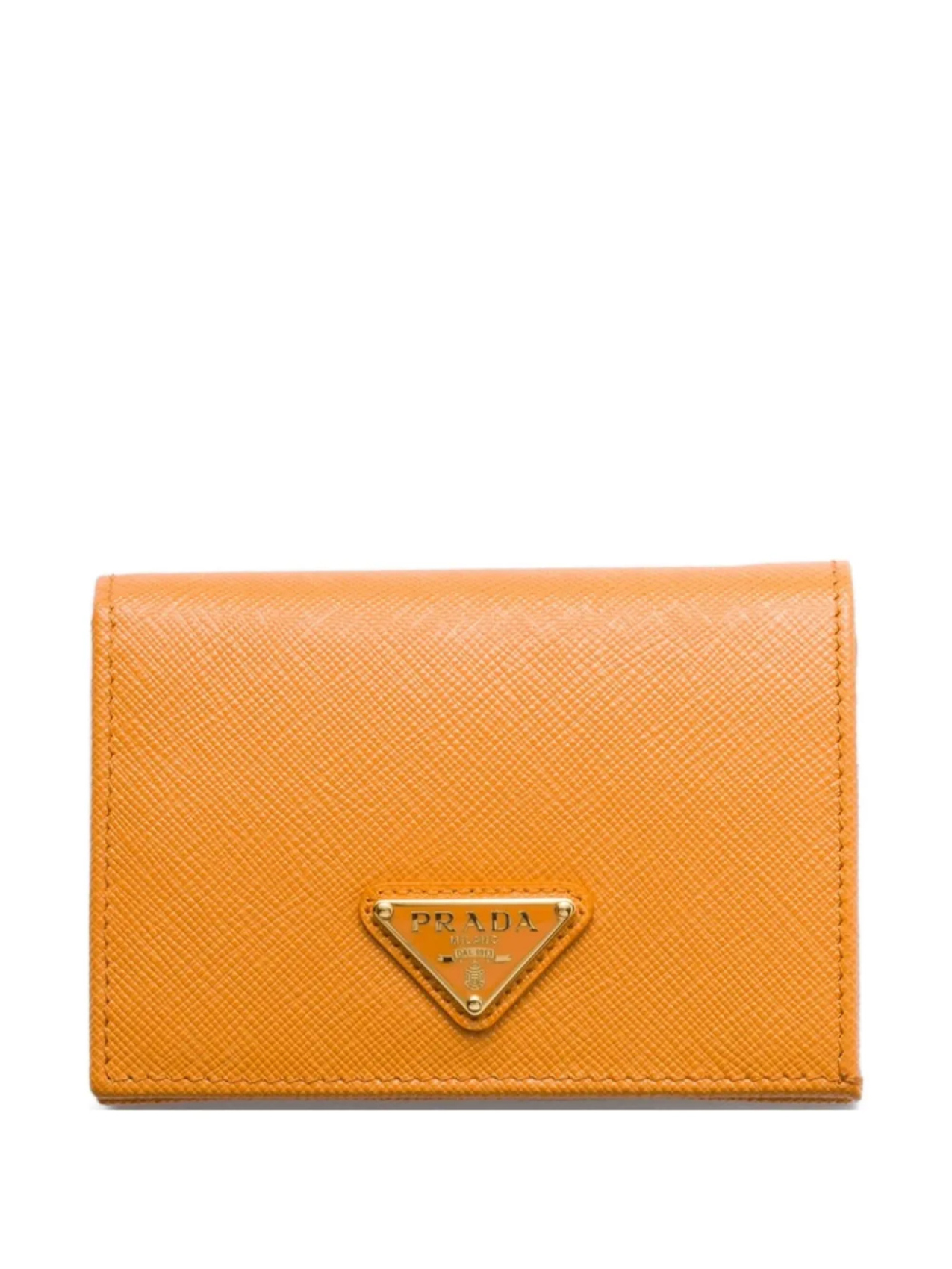 

Маленький кошелек из сафьяновой кожи Prada, оранжевый