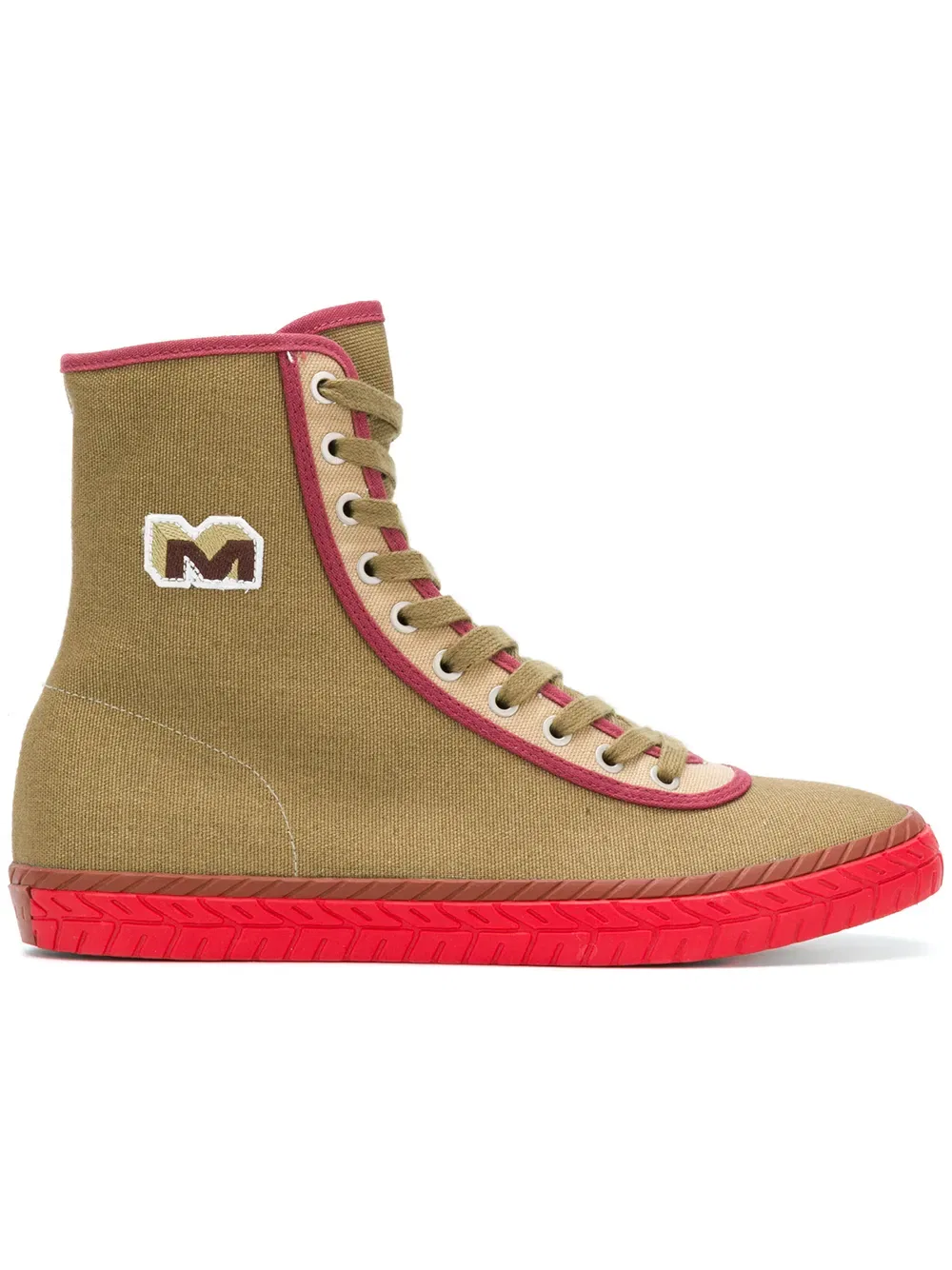 Высокие кроссовки с логотипом M Marni, коричневый