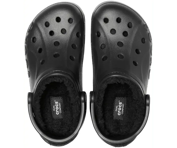 Сабо на подкладке Baya Crocs женские, цвет Black / Black — фото 3