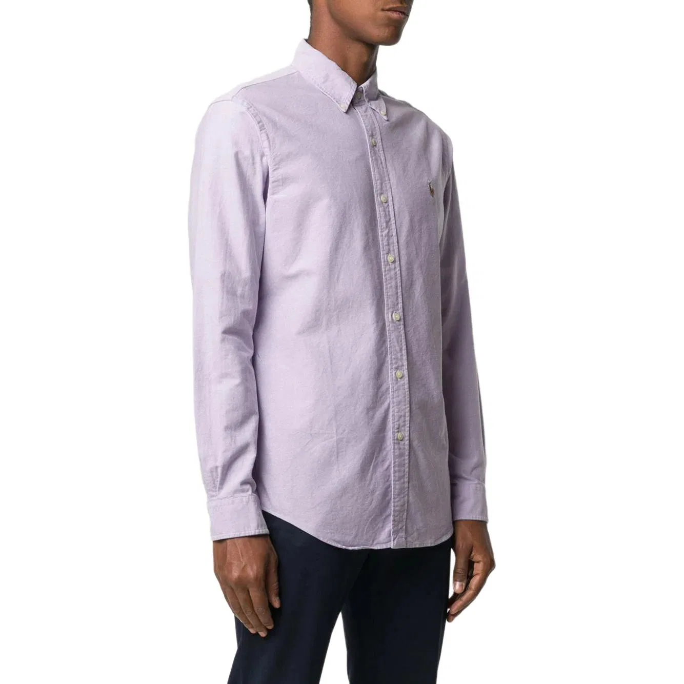 Рубашка поло с вышивкой Polo Ralph Lauren Light Purple — фото 4