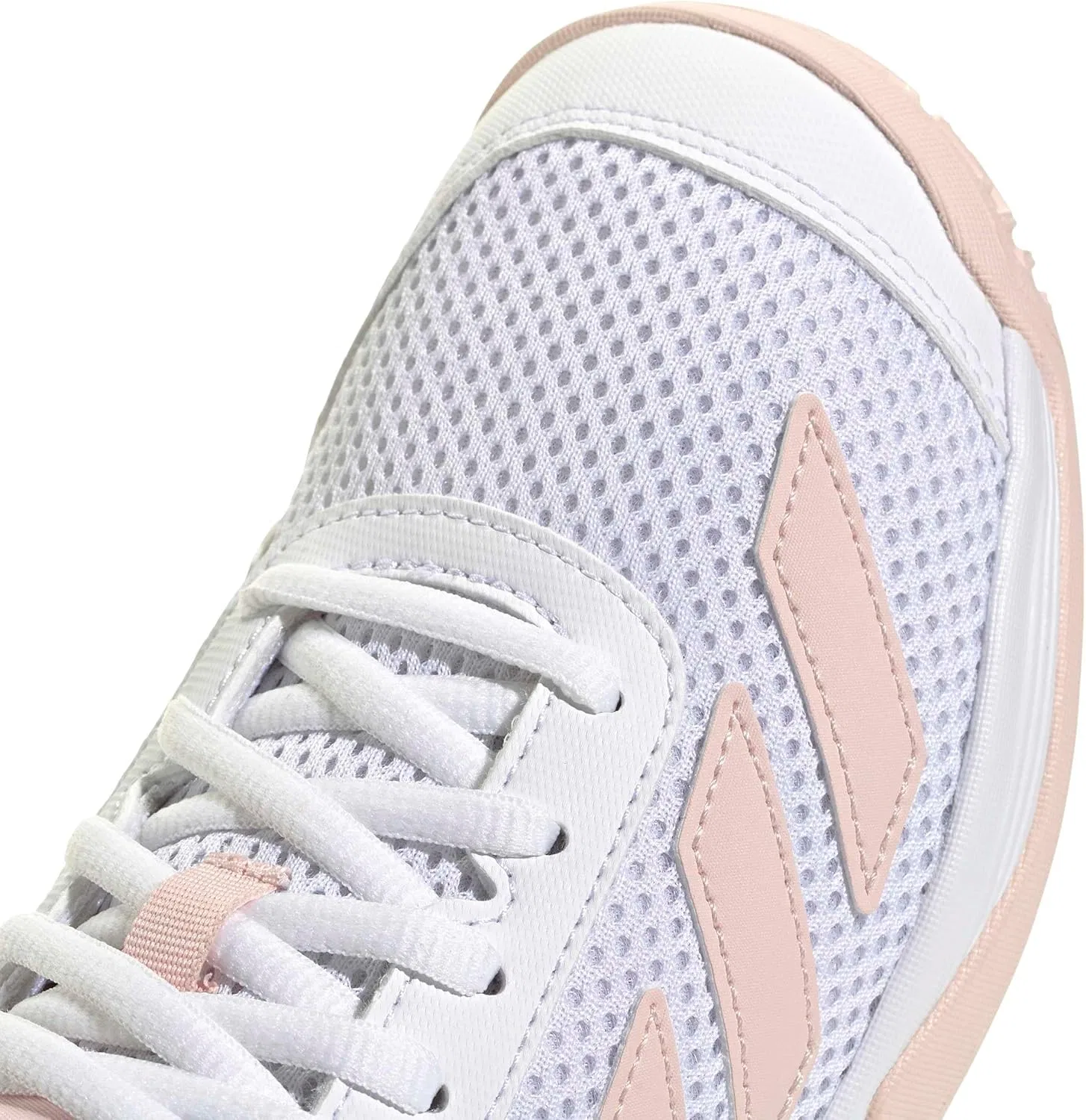 Детские теннисные кроссовки adidas Courtflash, белый/розовый — фото 4
