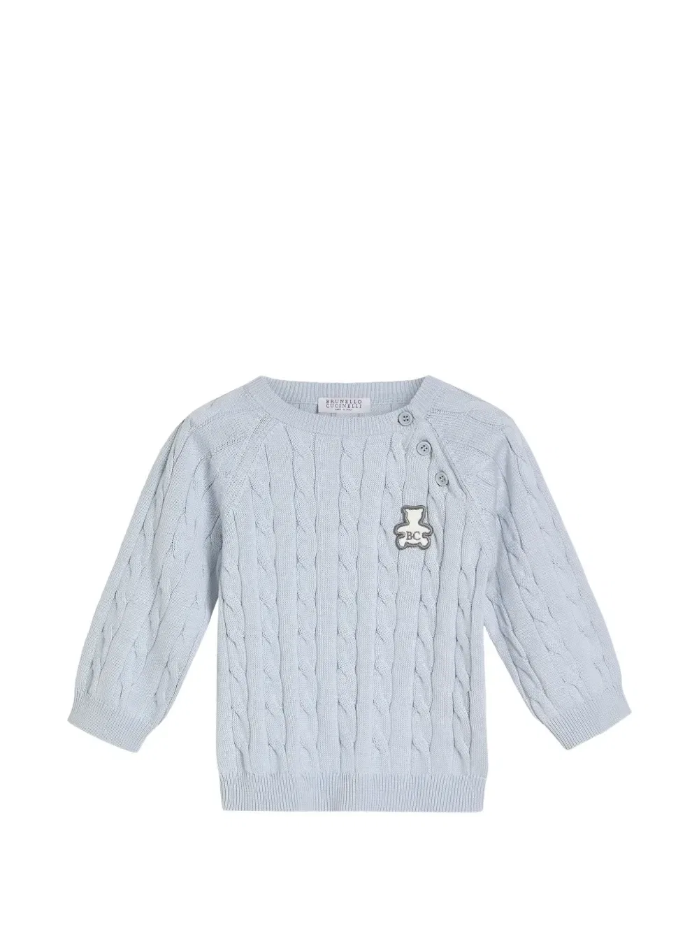 Вязаный свитер Bernie Brunello Cucinelli Kids, синий