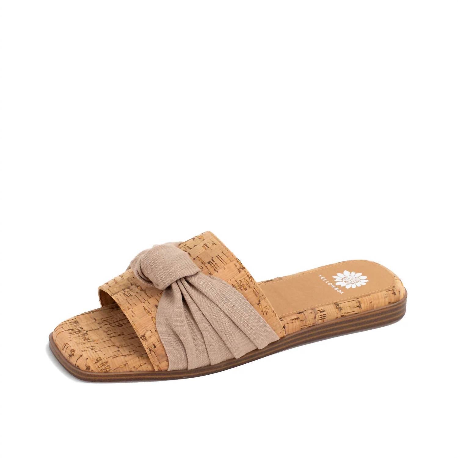 Женские сандалии Kimia Slide из пробки Yellow Box, цвет cork