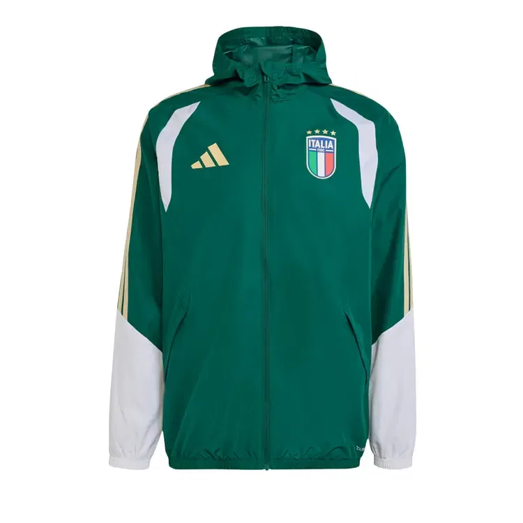 Куртка Adidas Italy 26 Tiro Allweather Jacket, зеленый