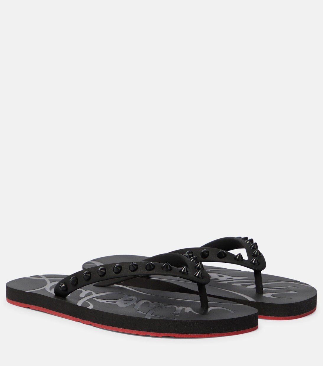 Сандалии Loubi Flip с ремешками Christian Louboutin, черный