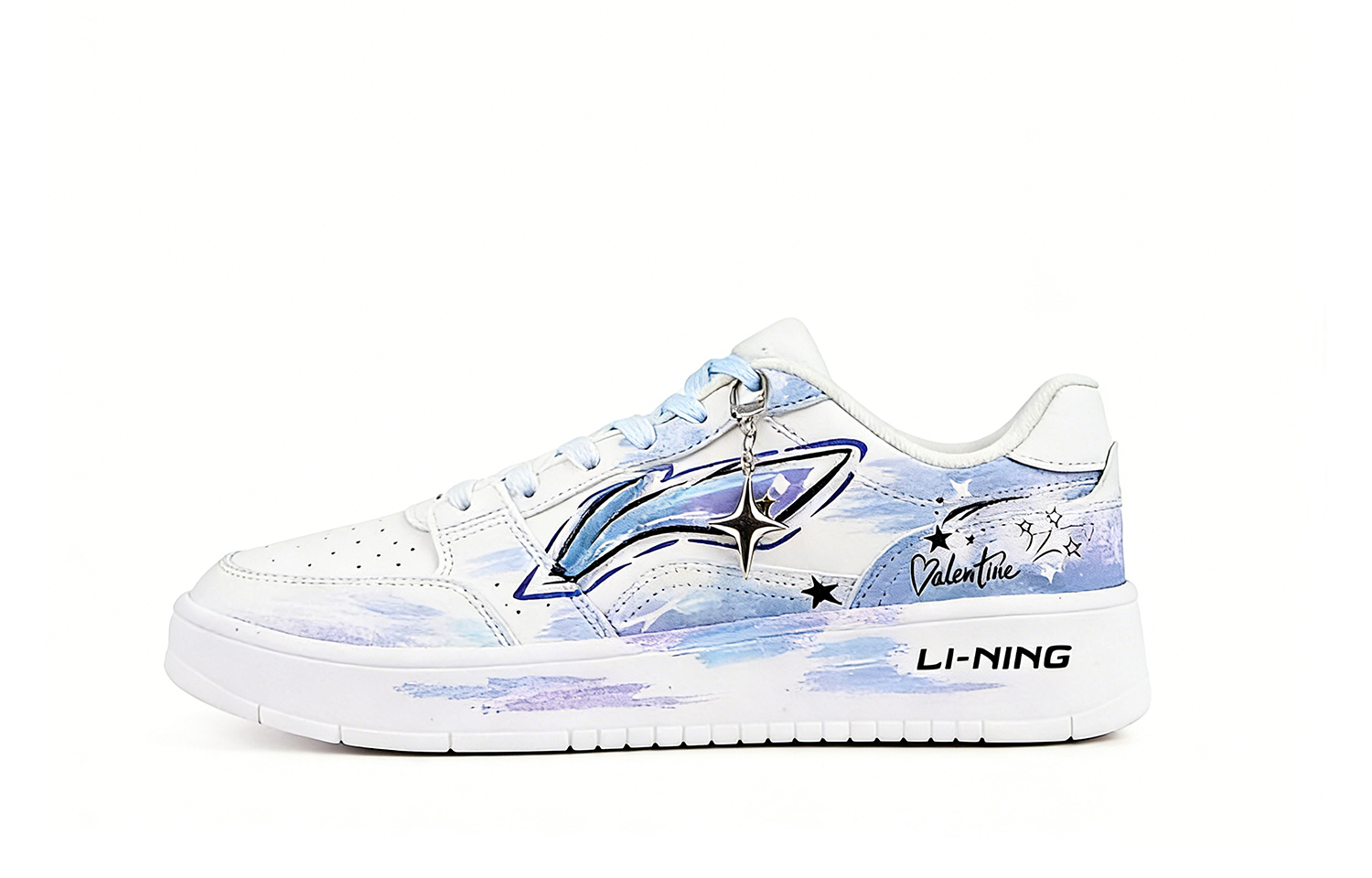 

Anta Мужские низкие скейтборд-кроссовки Easy Mountain Island с амортизацией и износостойким покрытием, светло-голубые