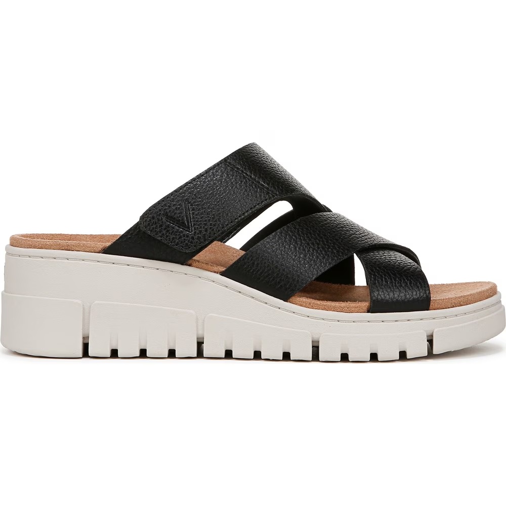 Босоножки на танкетке Uptown Sunset Vionic, black leather