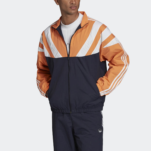 Куртка adidas originals Retro Balanta 96 Track Top Jacket Suede, оранжевый — фото 4