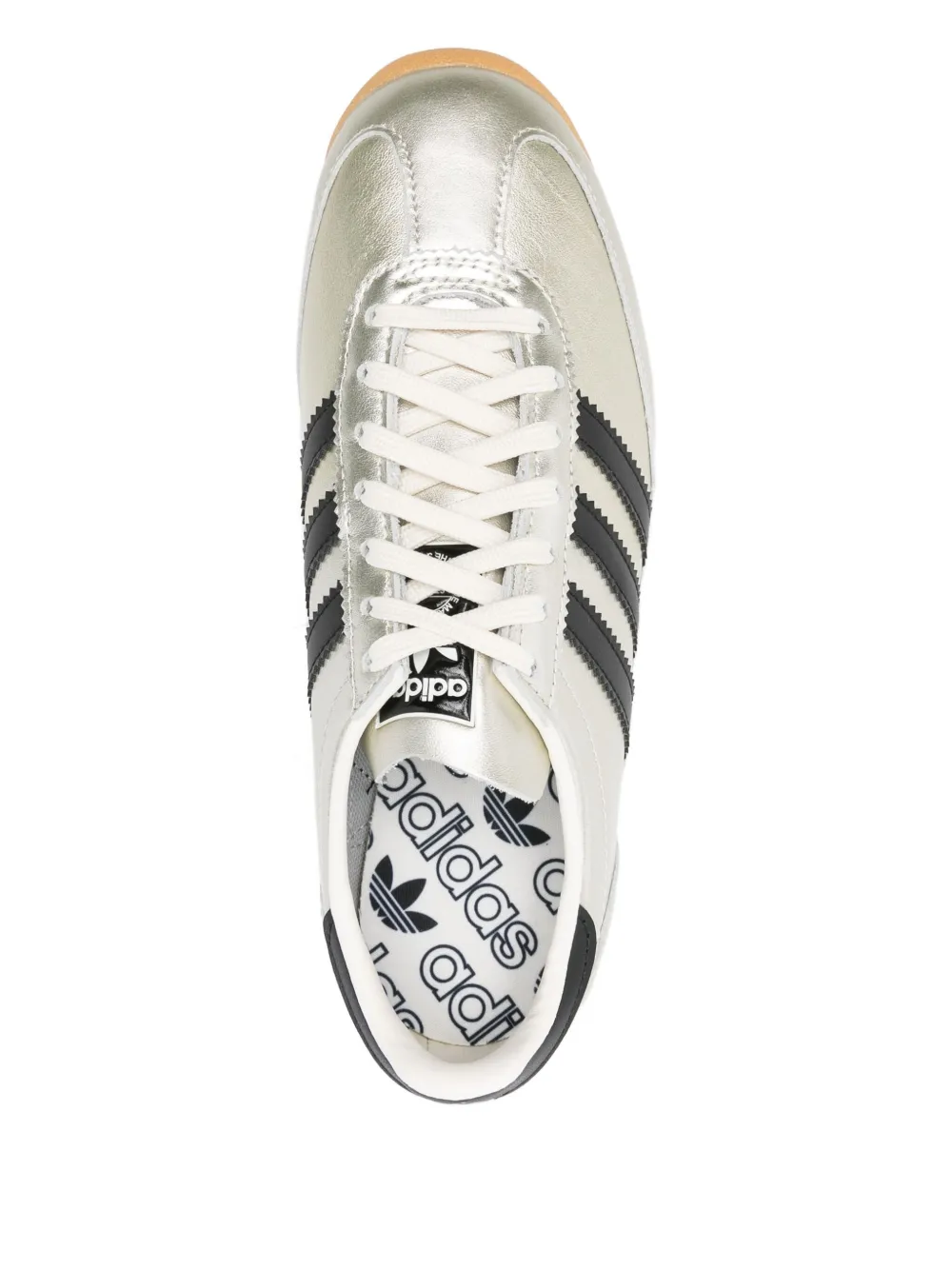 Кроссовки SL 72 OG из металлизированной кожи с тремя полосками adidas, серебряный — фото 4