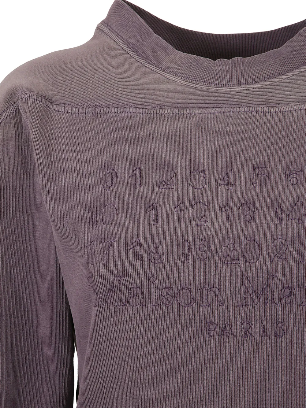 Топ с тиснением и длинными рукавами MAISON MARGIELA, фиолетовый — фото 3