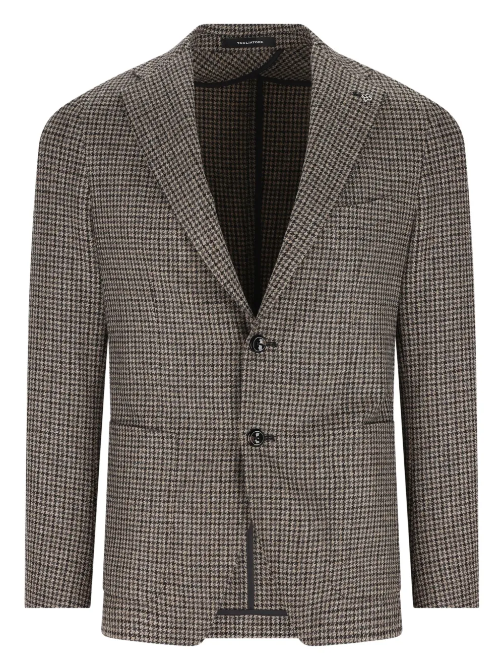 

Жакет из шерсти в гусиную лапку Tagliatore, коричневый