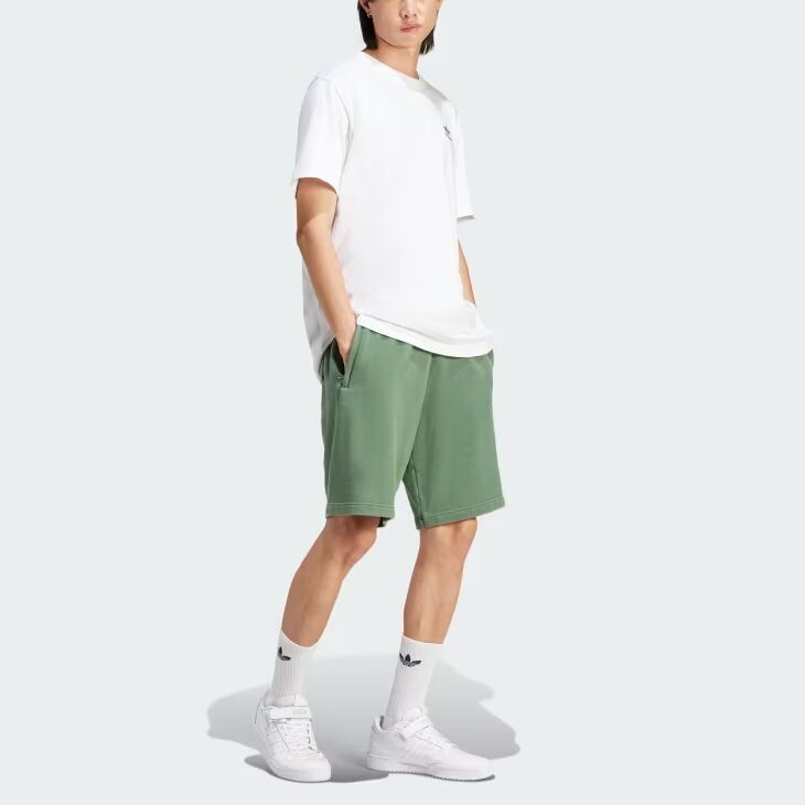 Шорты Adicolor Outline Trefoil зеленые Adidas Originals, зеленый — фото 4