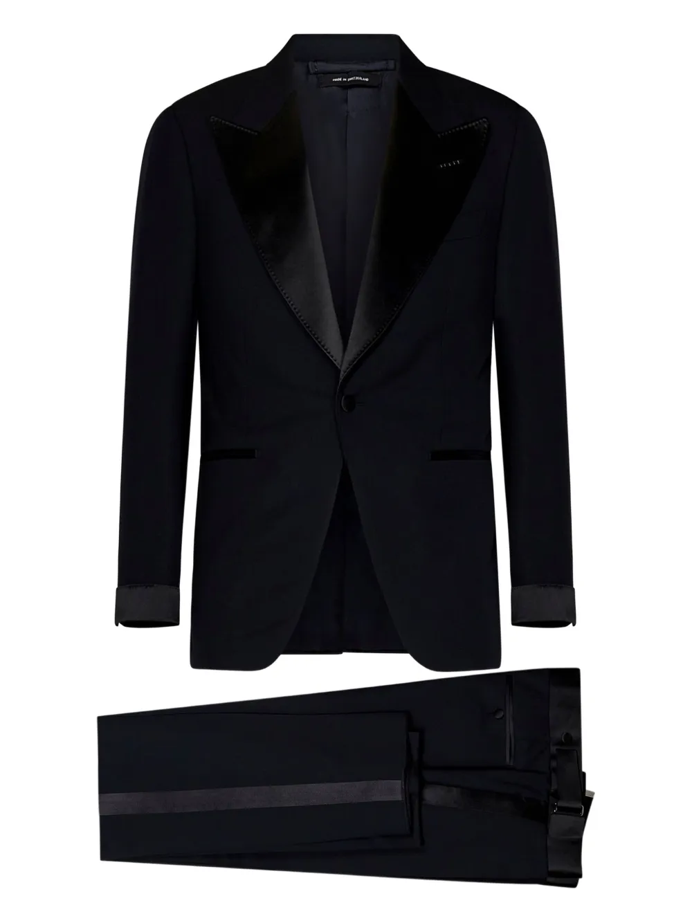 

Шерстяной костюм с однобортным пиджаком TOM FORD, синий