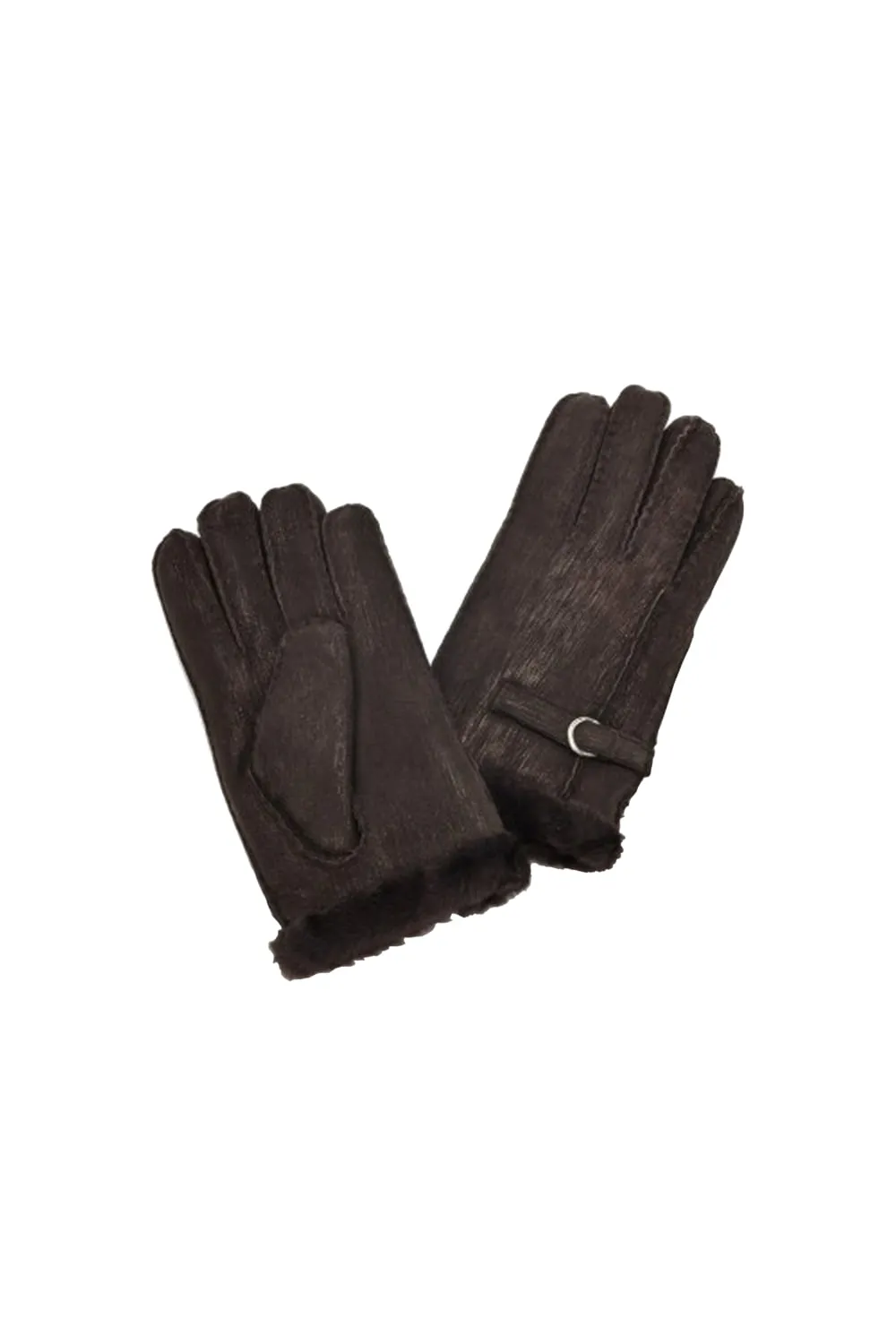 

Перчатки из овчины с пряжкой Eastern Counties Leather, коричневый