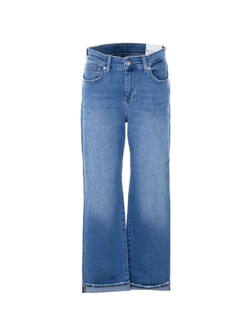 

Джинсы с пятью карманами и логотипом из страз Liu Jo, синий