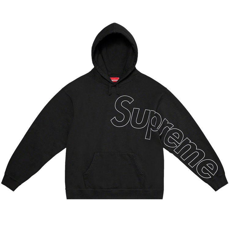 

Толстовка Supreme Reflective Hooded Sweatshirt Black, черный