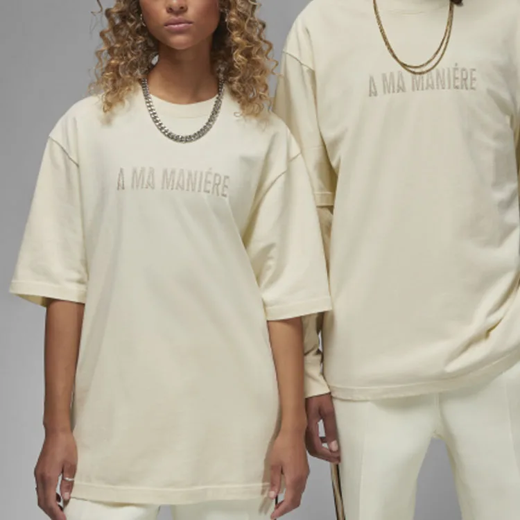 Футболка A Ma Maniere S/S Asia Sizing Jordan, Coconut Milk White — фото 4