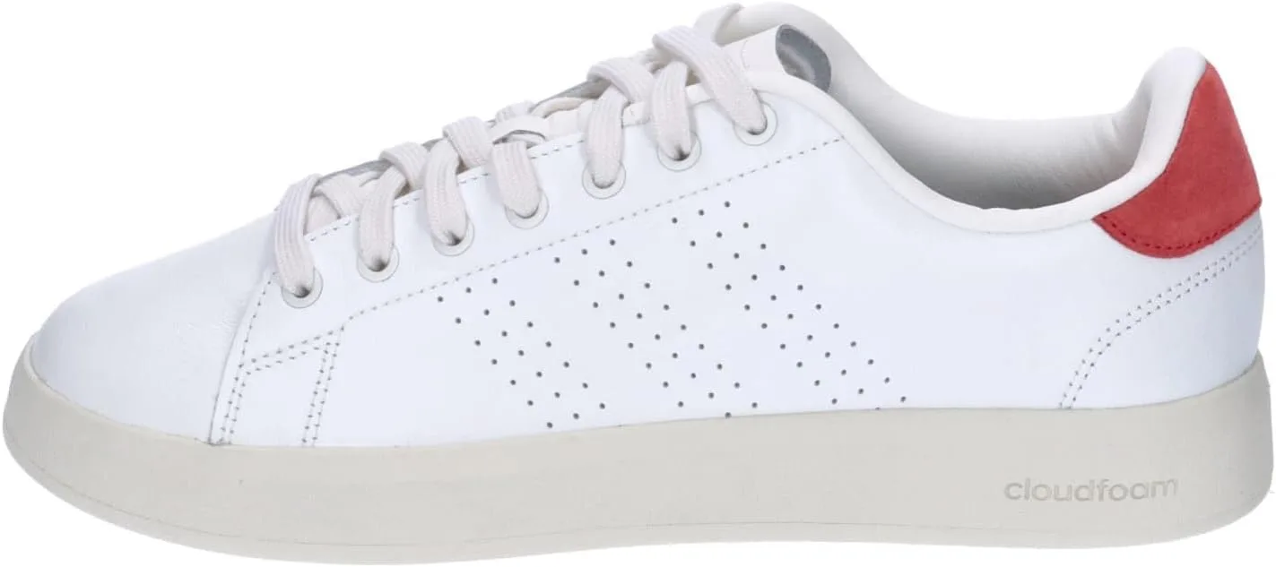 Мужские кожаные кроссовки Adidas Advantage Premium, белый/ярко-красный — фото 2