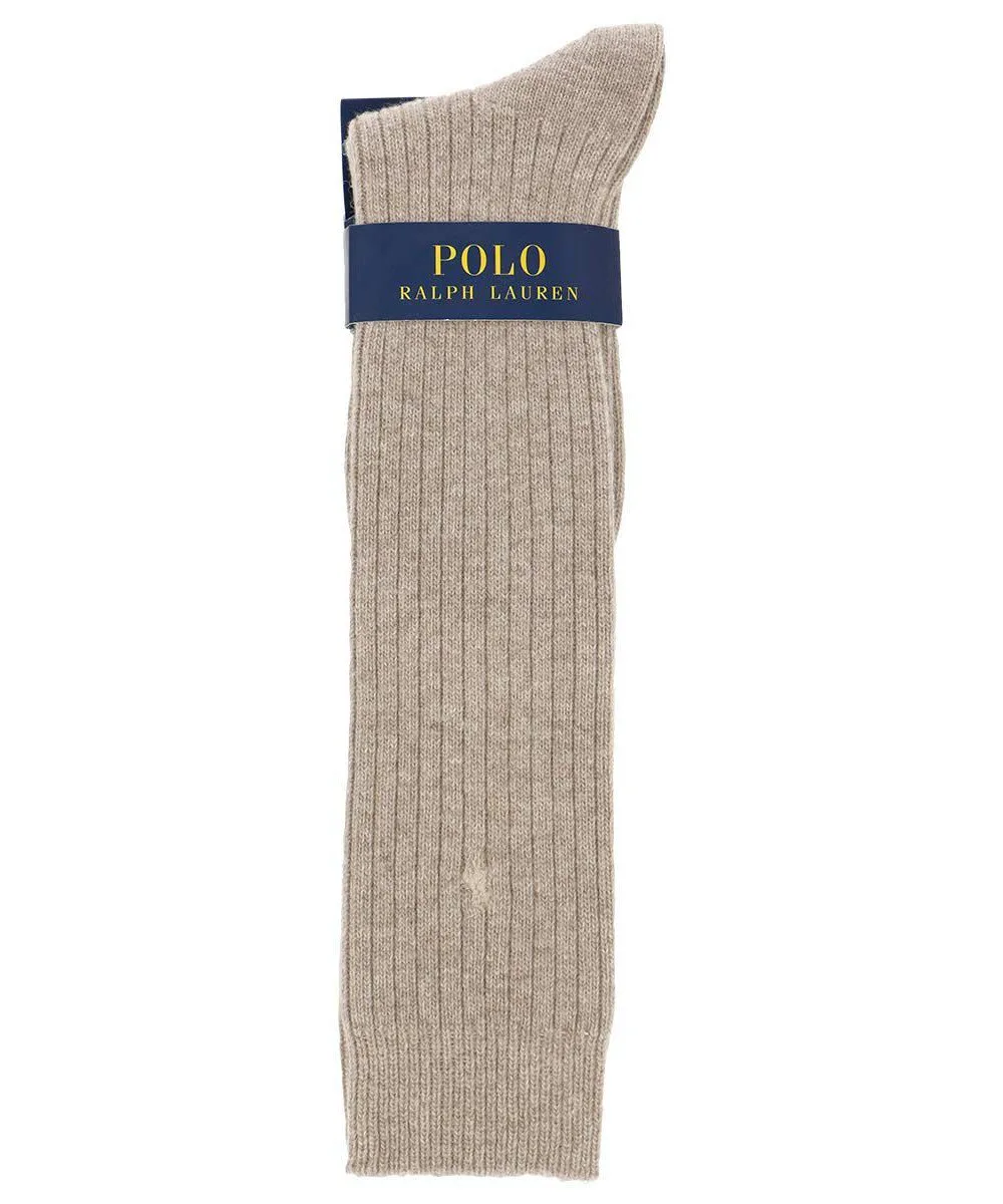 Носки Женские ребристые гольфы из кашемировой смеси Polo Ralph Lauren, 21. Beige