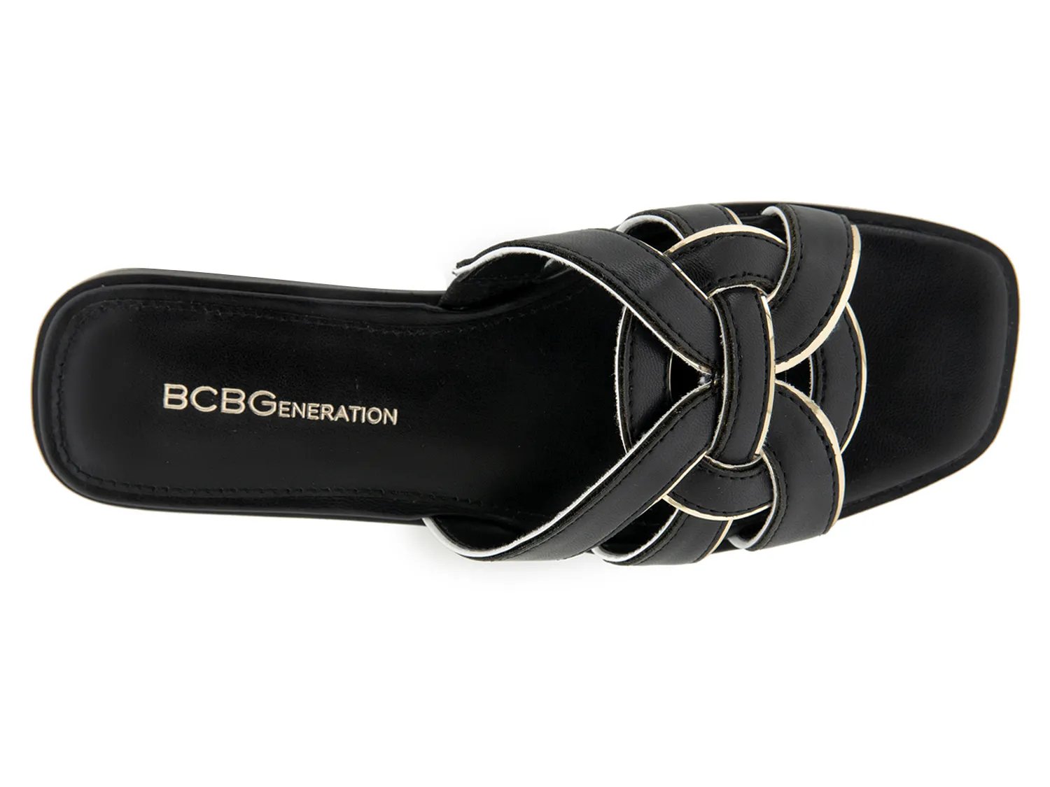 Сандалии BCBGeneration Meltem Sandal, Black/Gold Metallic Synthetic — фото 3